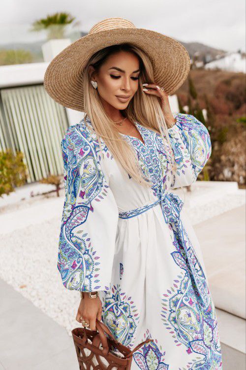 Elegant Paisley Maxi Dress