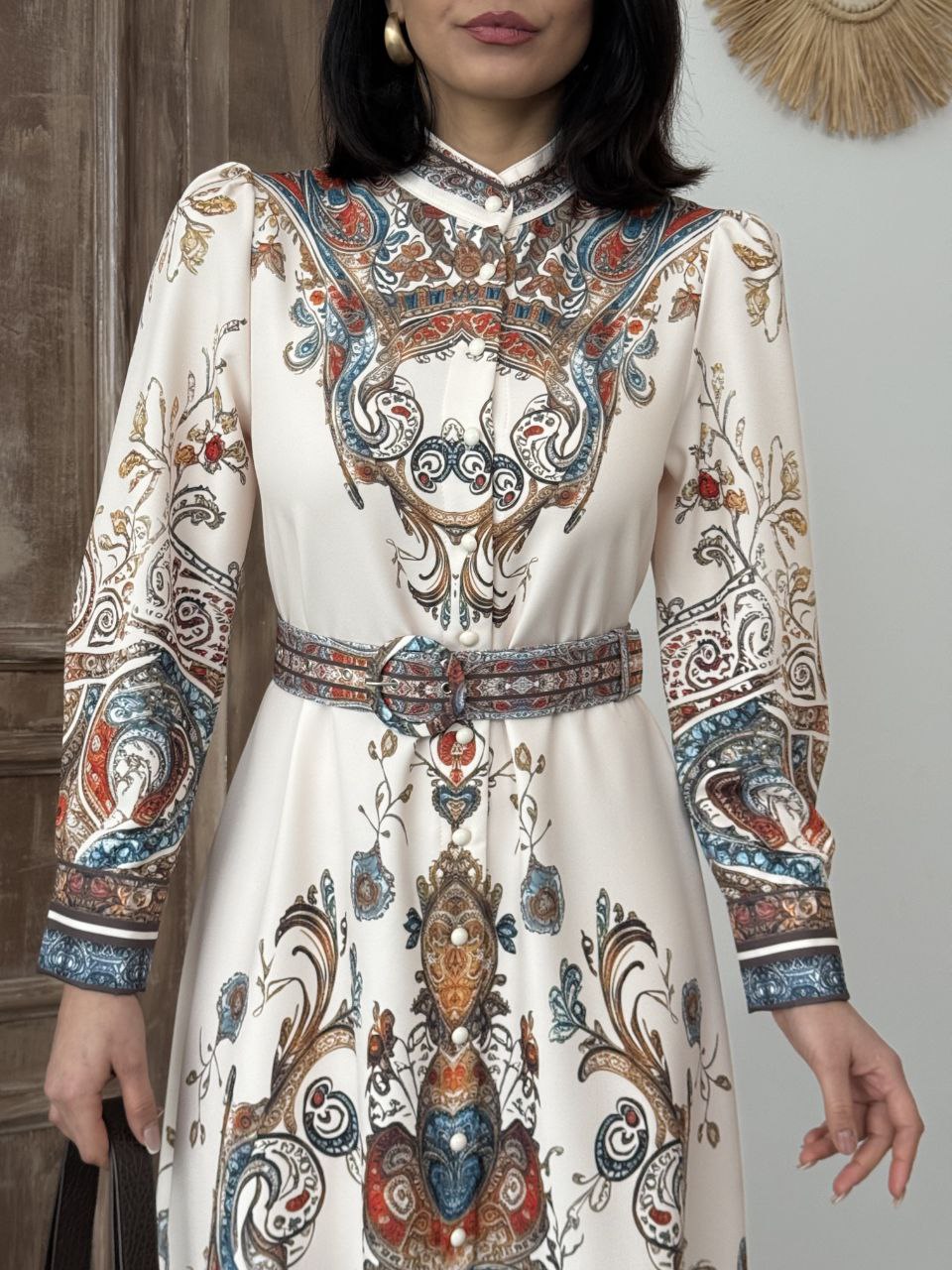 Luxe Paisley Print Maxi Dress